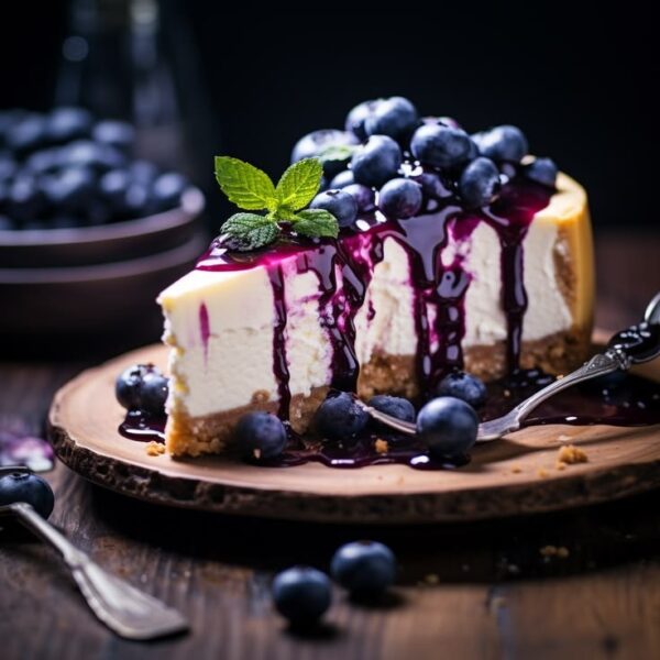 Blueberry Cheese Slice Cake